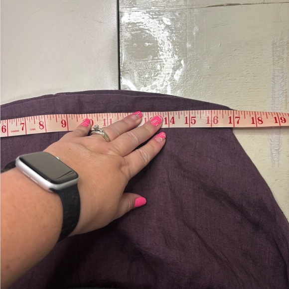 Chrysalis For Pua Linen Maxi Skirt Drawstring Ruched Size Small Nepal Purple - Picture 7 of 8